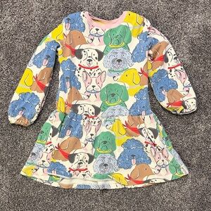 Mini Boden Multi-Color Dog Print Casual Dress